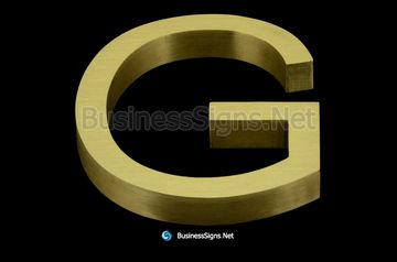 3D Brushed Brass Business Signs