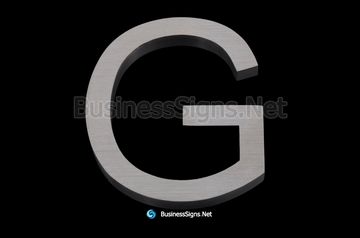 3D Brushed Stainless Steel Business Signs
