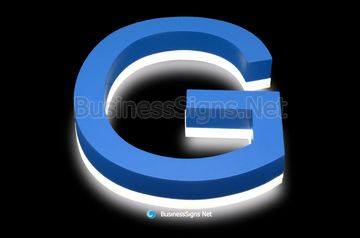3D LED Backlit Business Signs With Painted Stainless Steel Letter Shell And 20mm Thickness Acrylic Back-panel