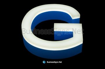 3D LED Front-lit Business Signs With Painted Stainless Steel Letter Shell And 20mm Thickness Acrylic front-panel