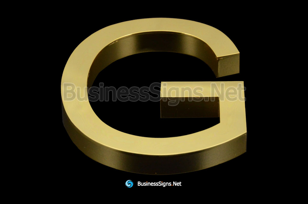 3D Mirror Polished Gold Plated Business Signs