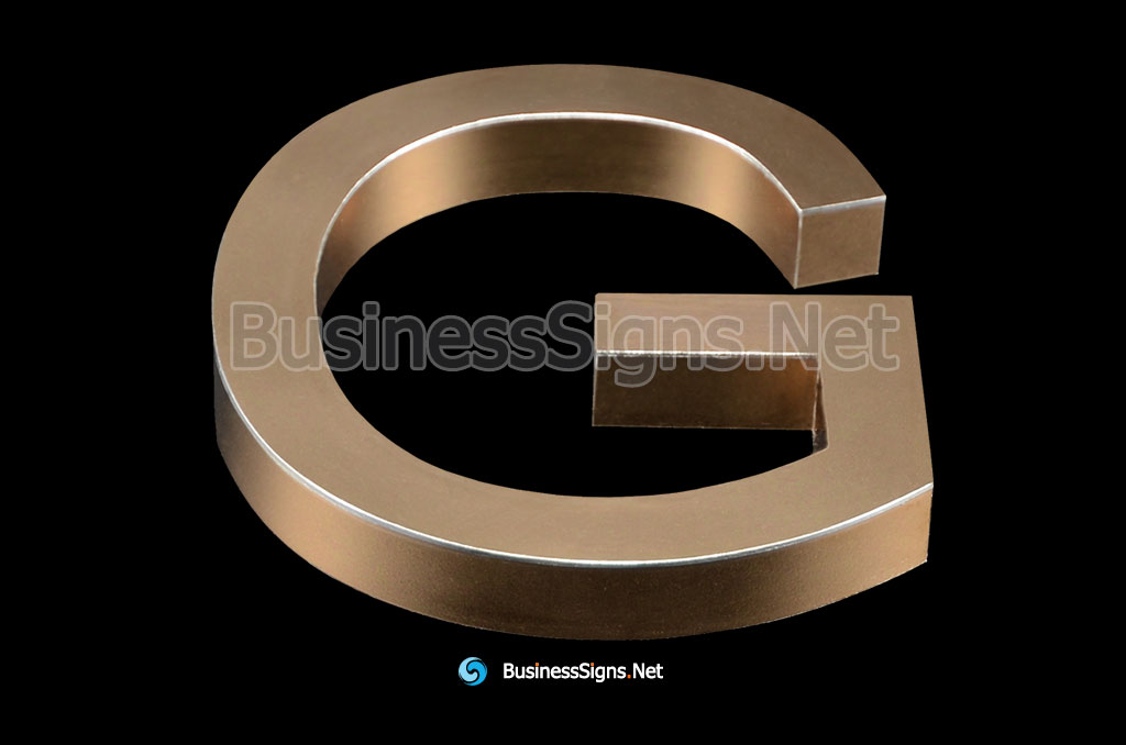 3D Mirror Polished Rose Gold Plated Business Signs