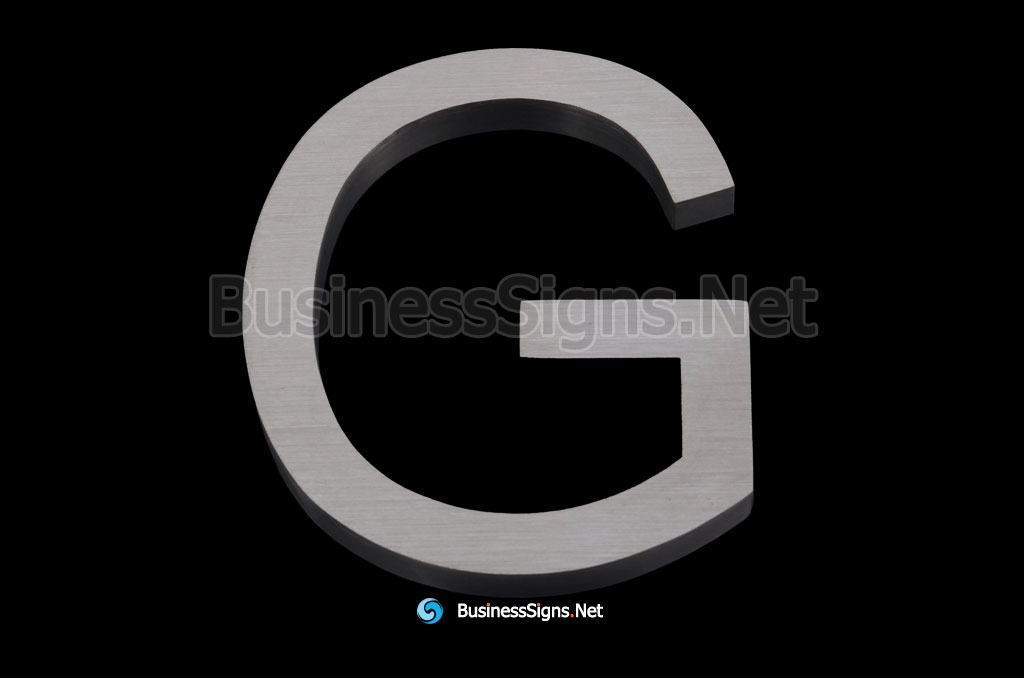 3D Brushed Stainless Steel Business Signs