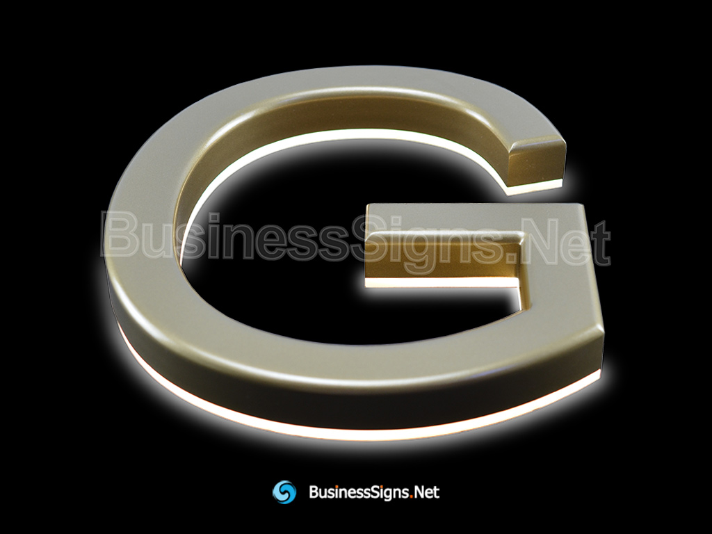 3D LED Backlit Business Signs With Painted CNC Engraved Acrylic Letter Shell And Visible Acrylic Back-panel