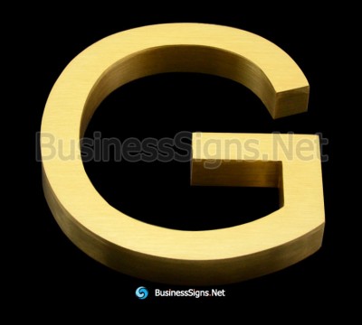 3D Gold Plated Brushed Stainless Steel Business Signs