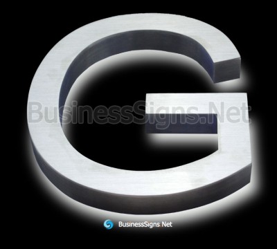 3D LED Backlit Business Signs With Brushed Stainless Steel Letter Shell