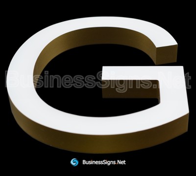 3D LED Front-lit Business Signs With CNC Engraved Acrylic Letter Shell And Painted Border
