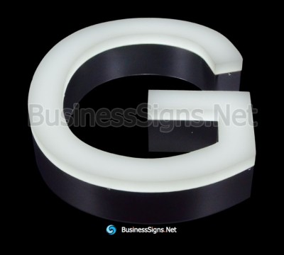 3D LED Front-lit Business Signs With Mirror Polished Stainless Steel Letter Shell And High Thickness Acrylic front-panel