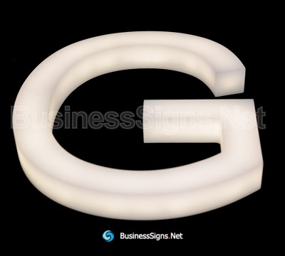3D LED Front And Side Lit Channel Letters Signs Business Signs With CNC Engraved Acrylic Letter Shell