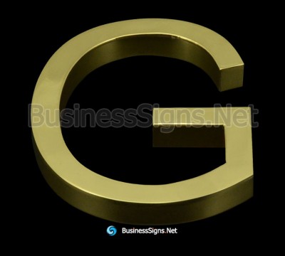 3D Mirror Polished Brass Business Signs