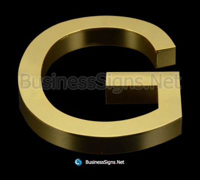 3D Gold Plated Mirror Polished Stainless Steel Business Signs