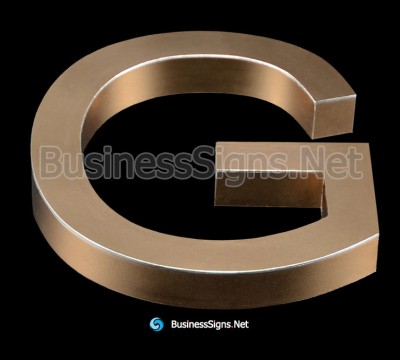 3D Rose Gold Plated Mirror Polished Stainless Steel Business Signs