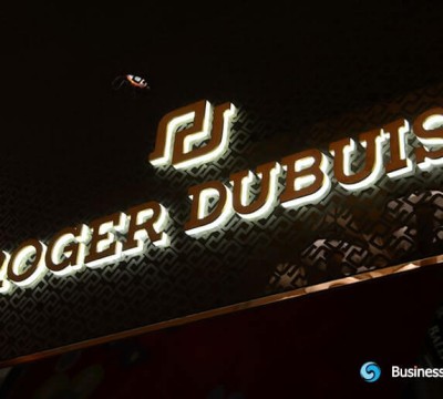 3D LED Side-lit Business Signs With Gold Plated Brushed Stainless Steel Surface